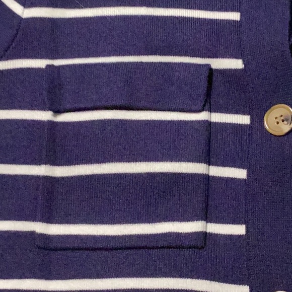 Knit stripped long sleeve button down cardigan - Picture 7 of 7